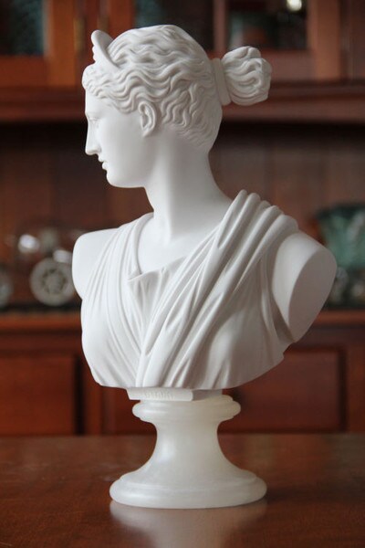 Diana Statue Roman Goddess Bust Sculpture quality portrait marble